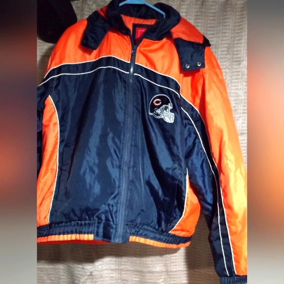 Vintage NFL's Chicago Bears Hooded Jacket Men's Size Large - Picture 1 of 6